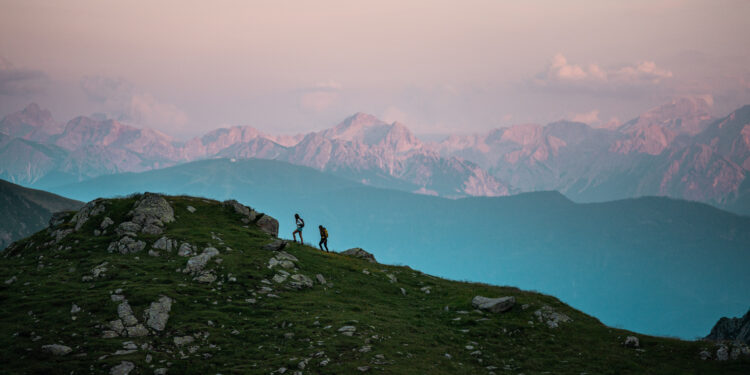 Walking on top of the dolomites